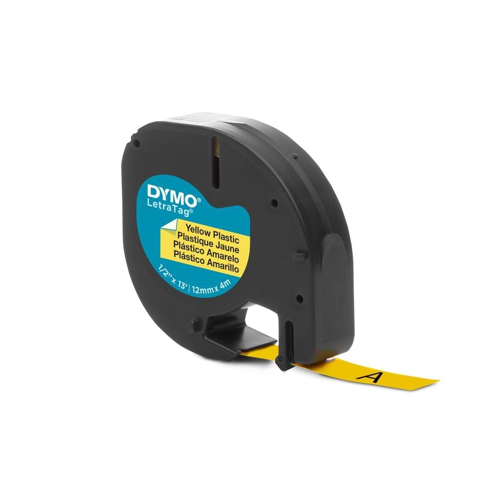 Dymo Letratag Şerit Plastik 12 MMx4 MT Sarı 91202