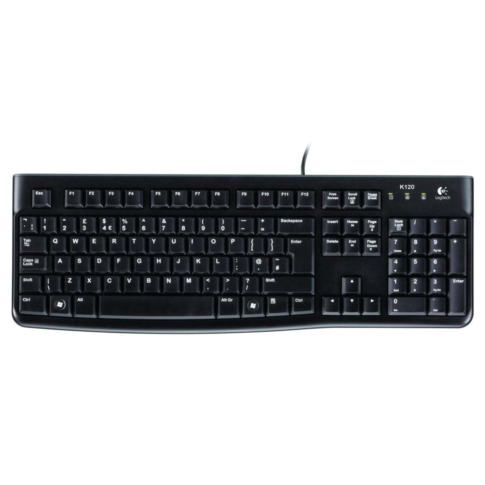 Logitech 920-002508 K120 İngilizce Usb Kablolu Siyah Klavye