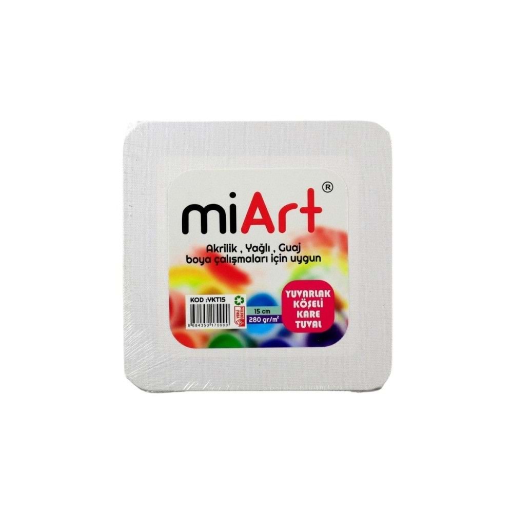 Miart Tuval Yuvarlak Köşeli Kare 15 Cm