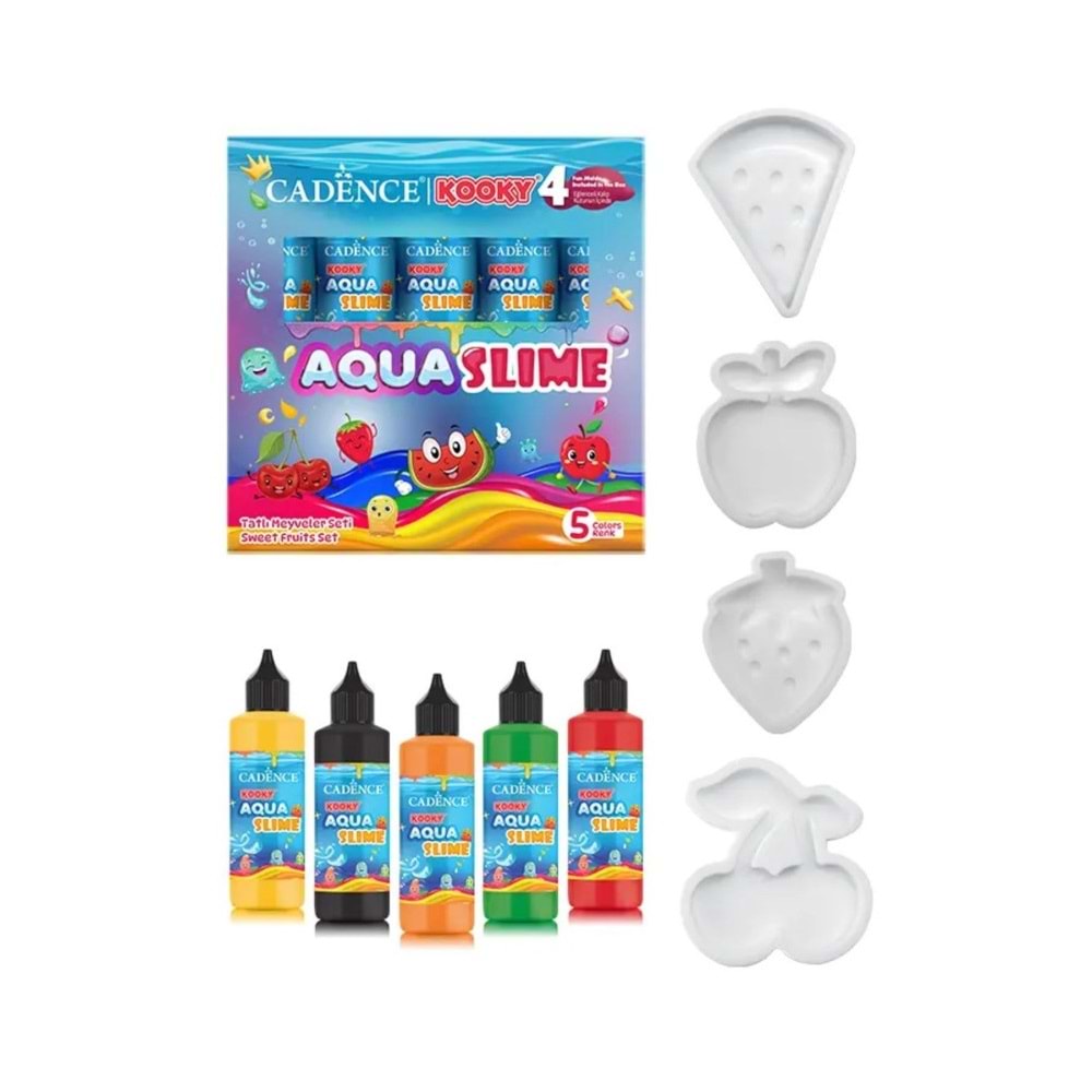 Kooky Aqua Slime Tatlı Meyveler Seti 5li