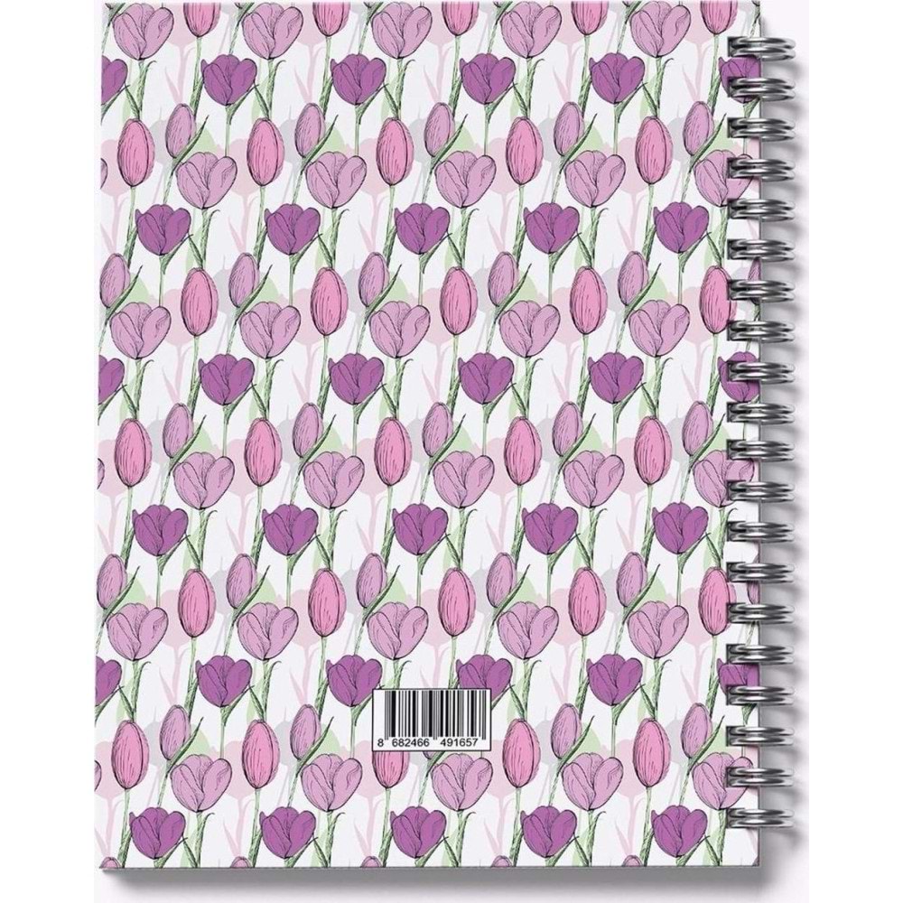 My Mia Art Sert Kapaklı Defter Yaz Seri Tulip-midi 14x20
