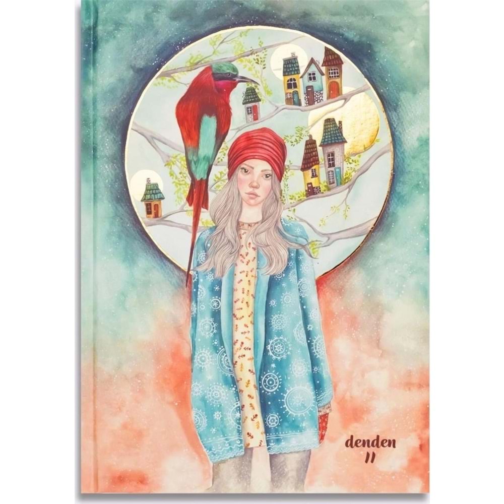 Denden Sert Kapaklı Defter Ayla Acet Yaldız Seri Düş Çizgisi 17x24