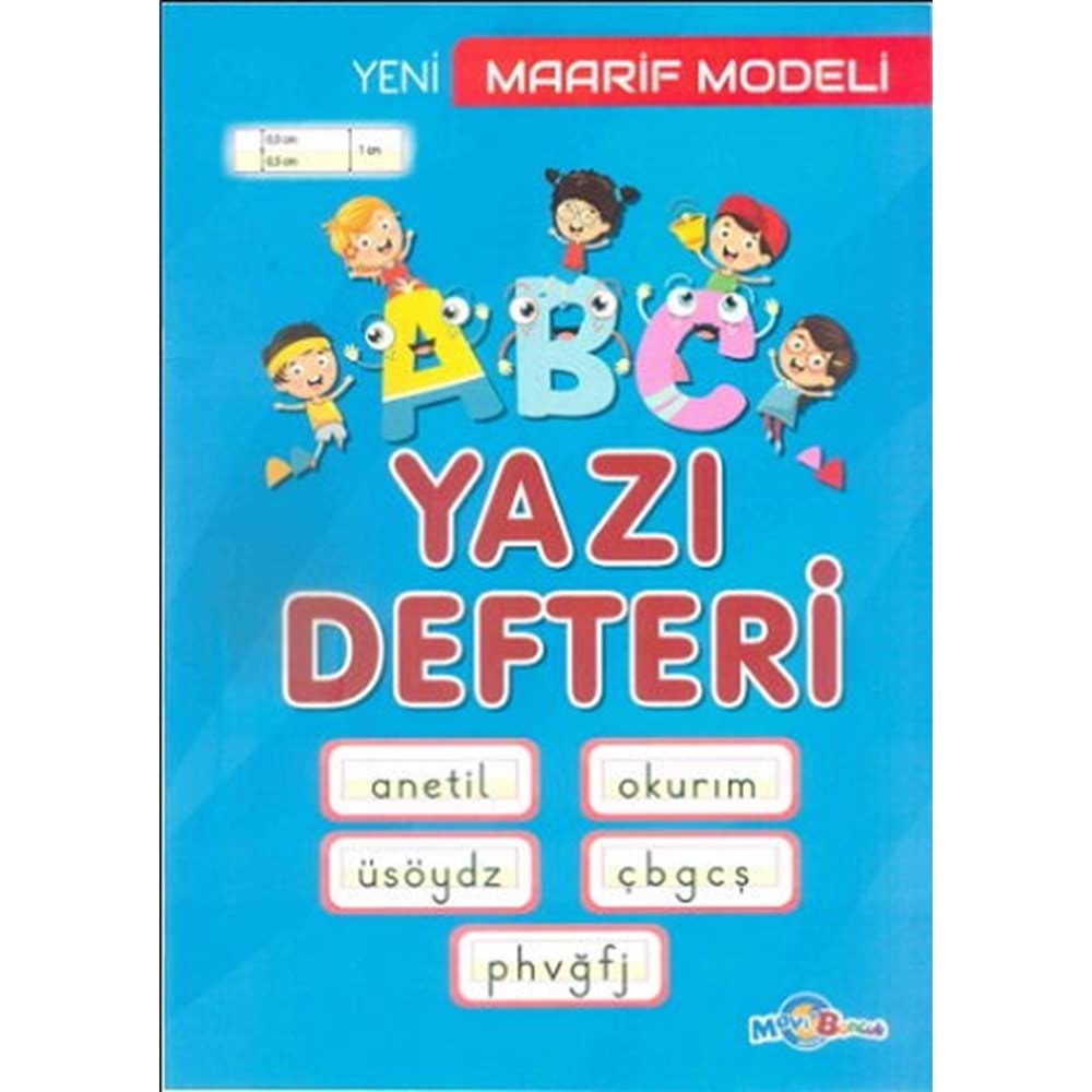 Mavi Boncuk Maarif Modeli Klavuz Çizgili Yazı Deft