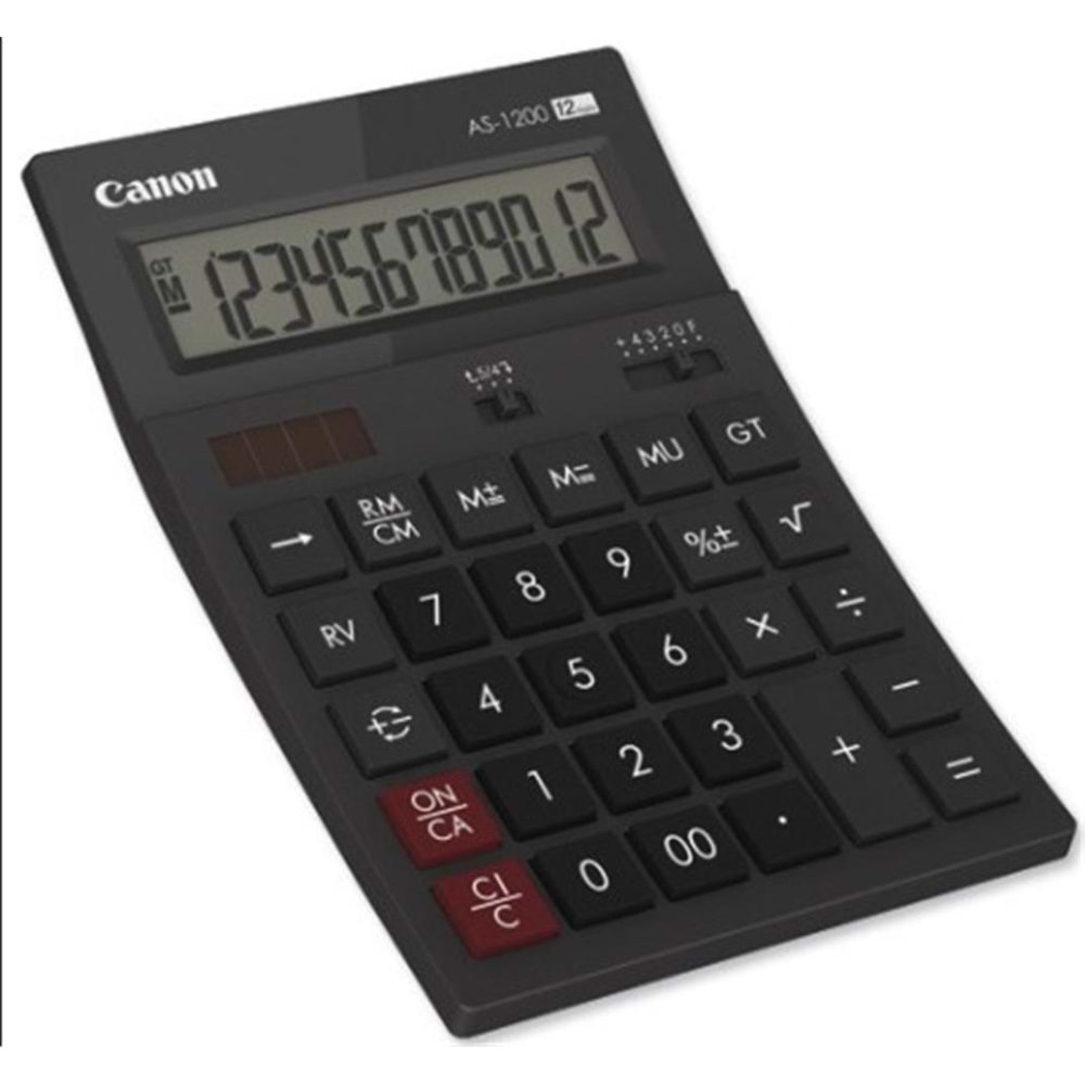 Canon AS-1200 HB 12 Hane Siyah Masa Üstü Hesap Makinesi