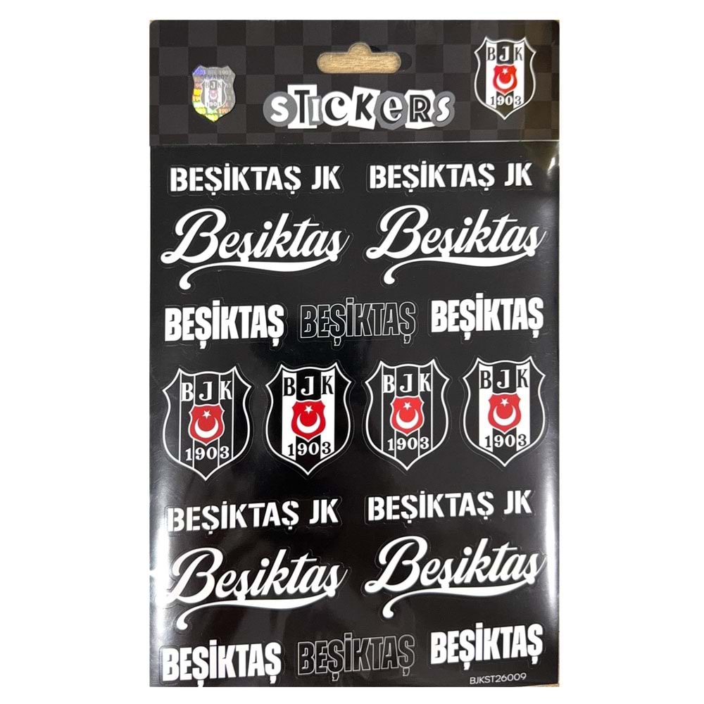 Bjkst26009 Beşiktaş Yazı Sticker Sheet