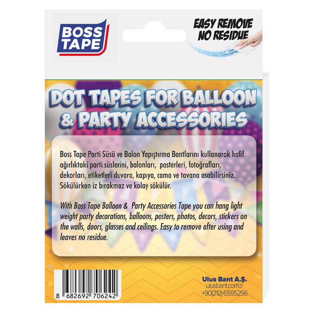 Boss Tape Bt-05017 Parti Süsü Balon Yapıştırma Bandı