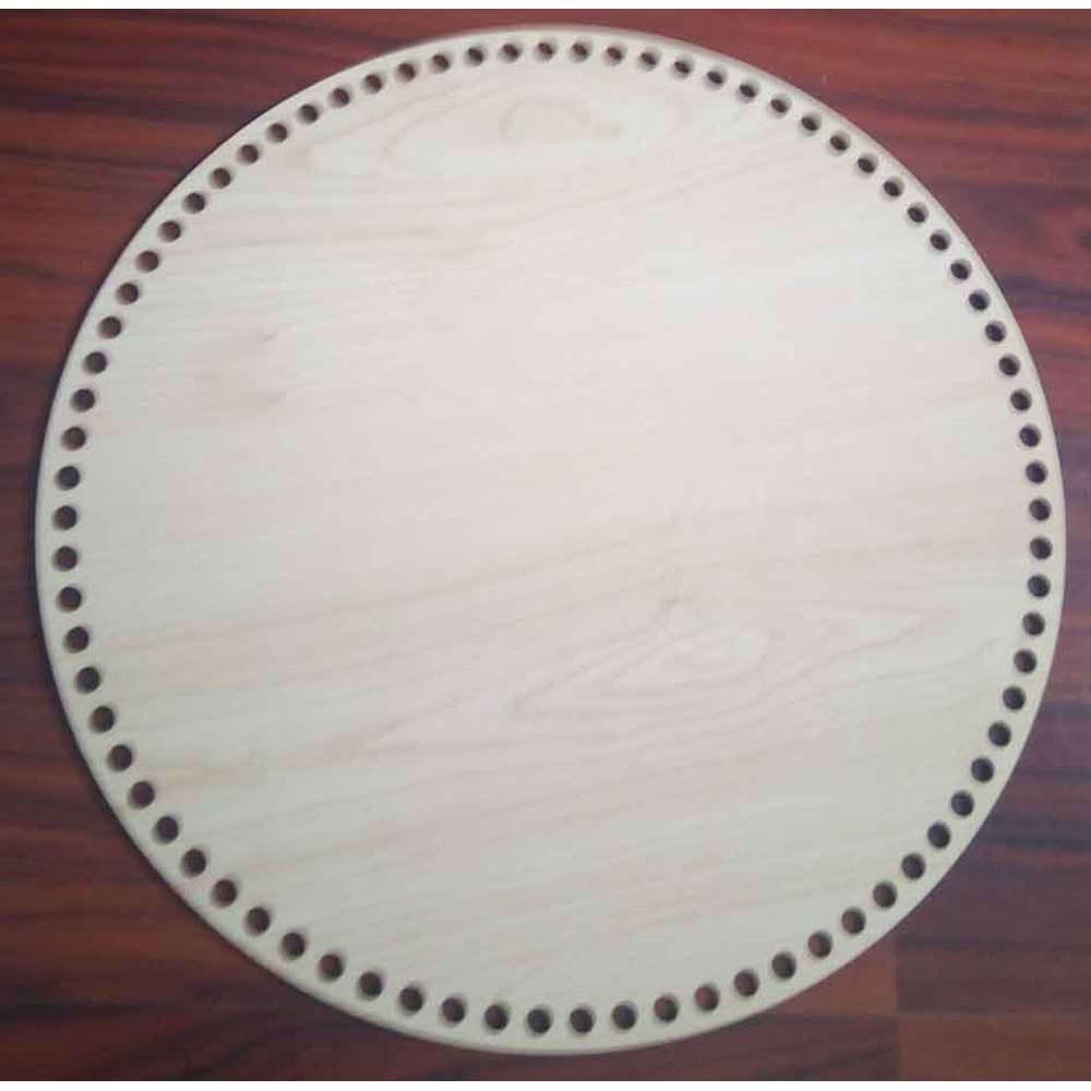 Çanta Aksesuar Ahşap 35 Cm Çapında Plaka