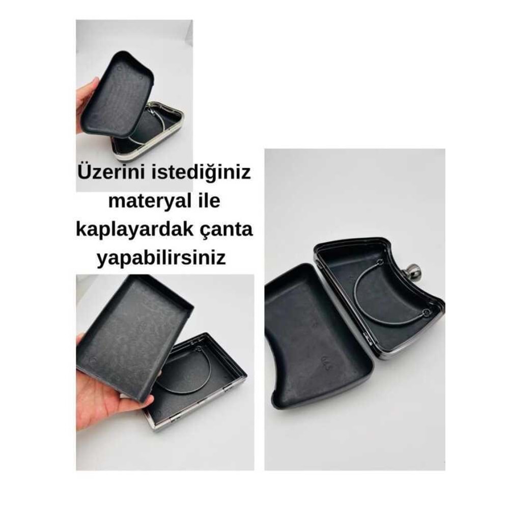Çanta Aksesuar Abiye Çanta Kalıbı Yuvarlak Lİght Gold Metalli (Astarlı)