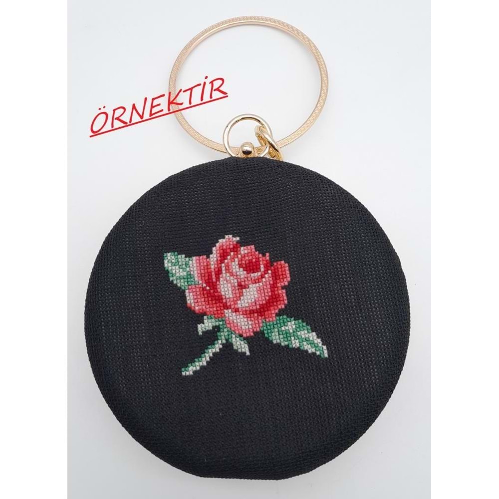 Çanta Aksesuar Abiye Çanta Kalıbı Oval Kenar Füme Metal