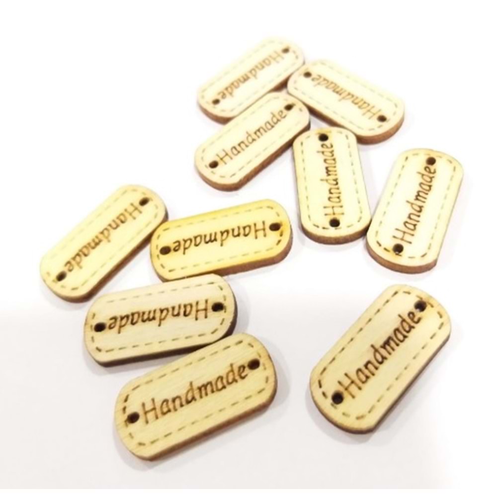 Çanta Aksesuar 1.1X2.3 Cm Cm Ahşap Etiket 1 Adet No:2