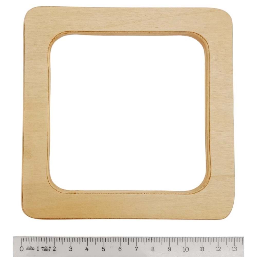 Çanta Aksesuar Kare Model 13 cm Açık Ahşap Renk Ahşap Çanta Sapı
