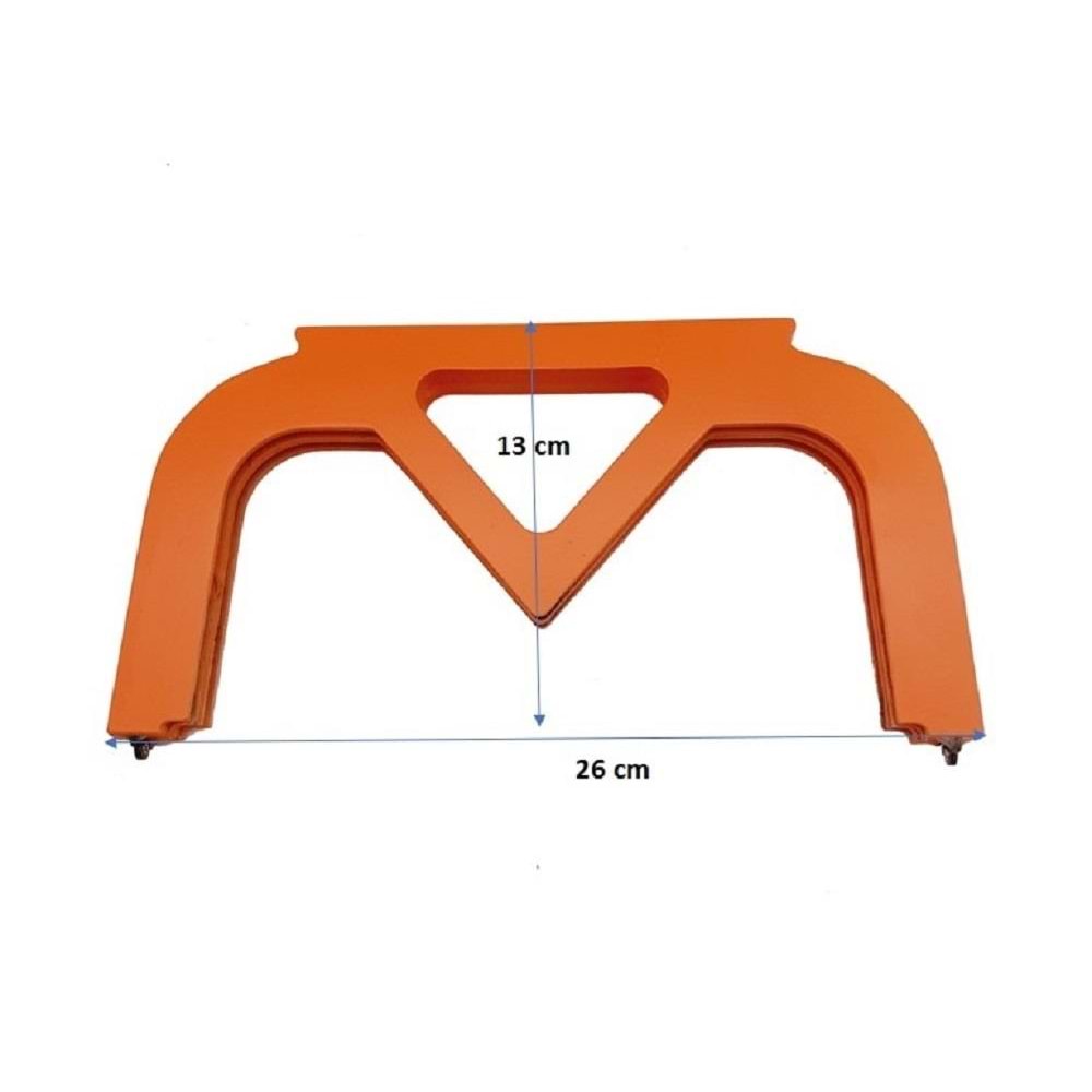 Çanta Aksesuar 26 Cm vizon Renk Ahşap Burs, Ahşap Klips
