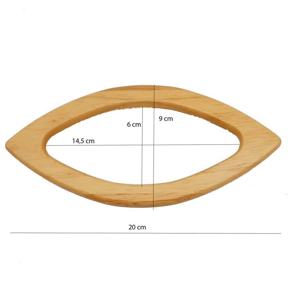 Çanta Aksesuar Kayık Model Ahşap Sap