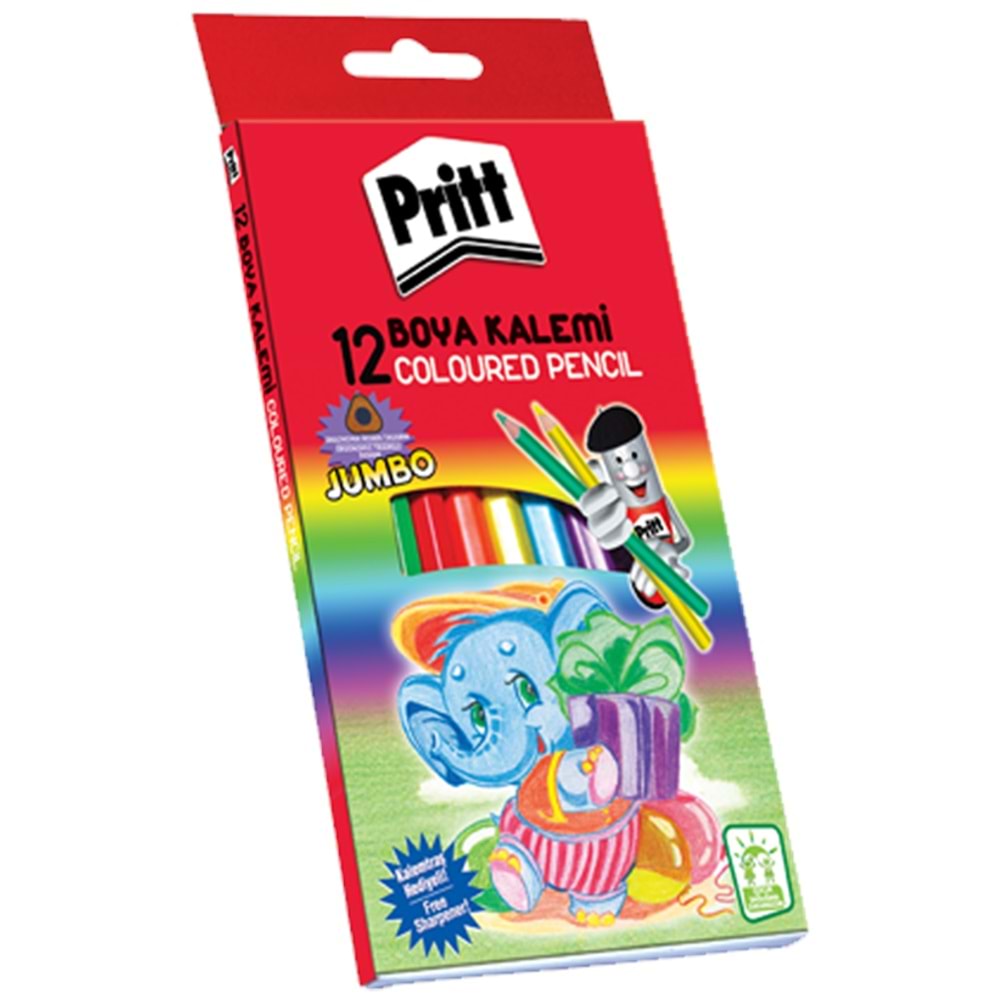 Pritt Kuru Boya Karton Kutu Jumbo Üçgen 12 Renk 1219733