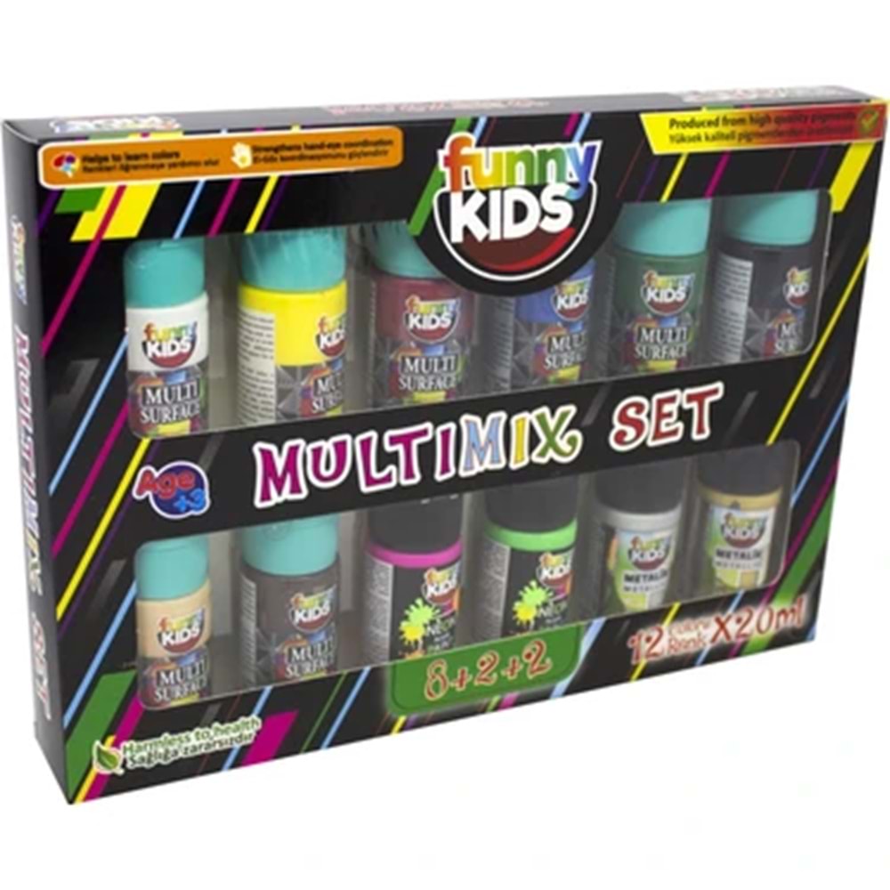 Funny Kids Multımıx 20 ML 12 Li Set 2100