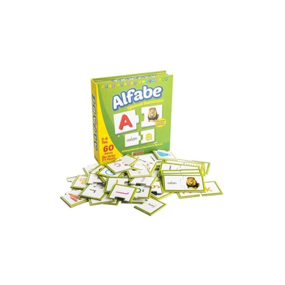 Dıy Toy Alfabe Eğlenceli Bulmacalar 2-6 Yaş 60 Parça
