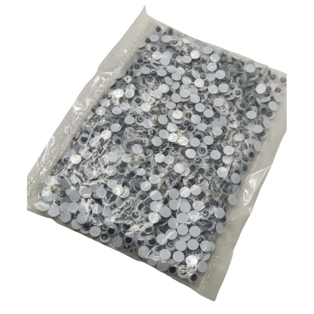 Beyaz Oynar Göz Kirpiksiz 6Mm 500 Lü