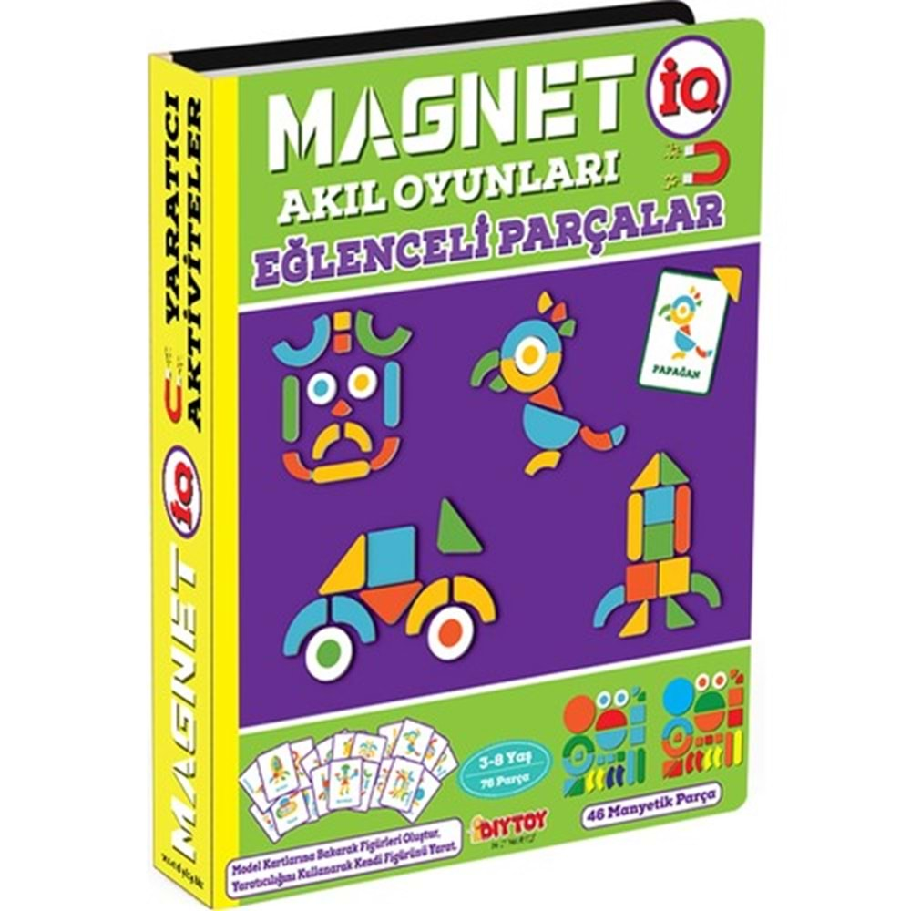 Dıy Toy Magnet Iq Eğlenceli Parçalar 3-8 Yaş 76 Parça