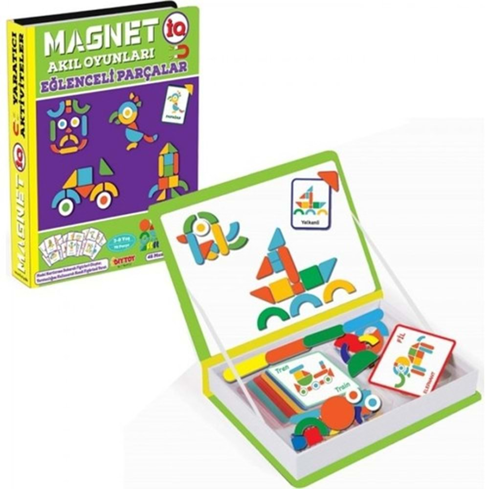 Dıy Toy Magnet Iq Eğlenceli Parçalar 3-8 Yaş 76 Parça