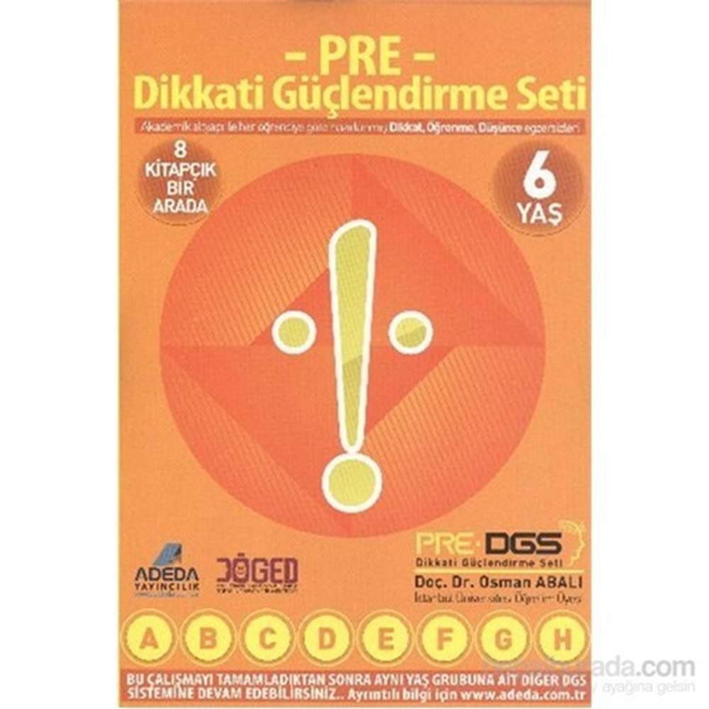 Adeda Dikkati Güçlendirme Seti -Pre- 6 Yaş