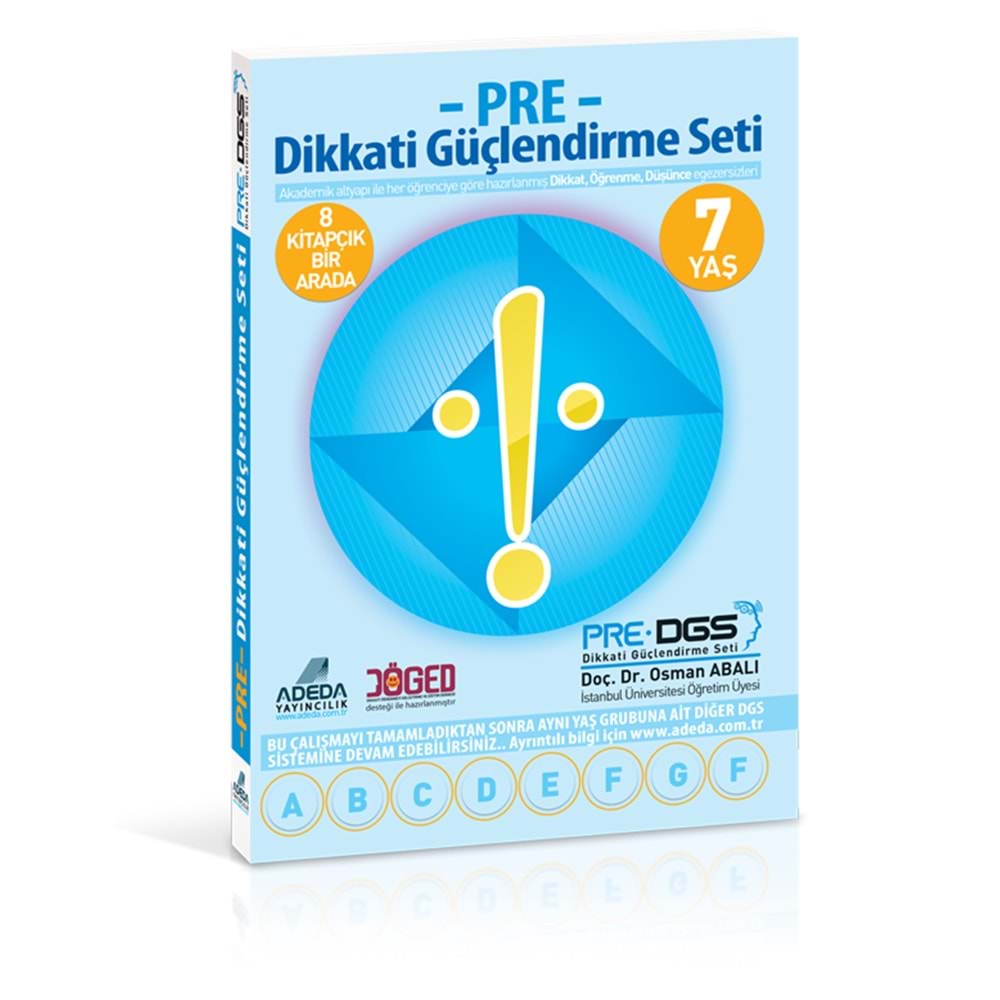 Adeda Dikkati Güçlendirme Seti -Pre- 7 Yaş
