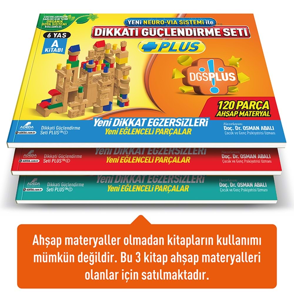 Adeda Dikkat Güçlendirme Seti Plus 6 Yaş Kitapları