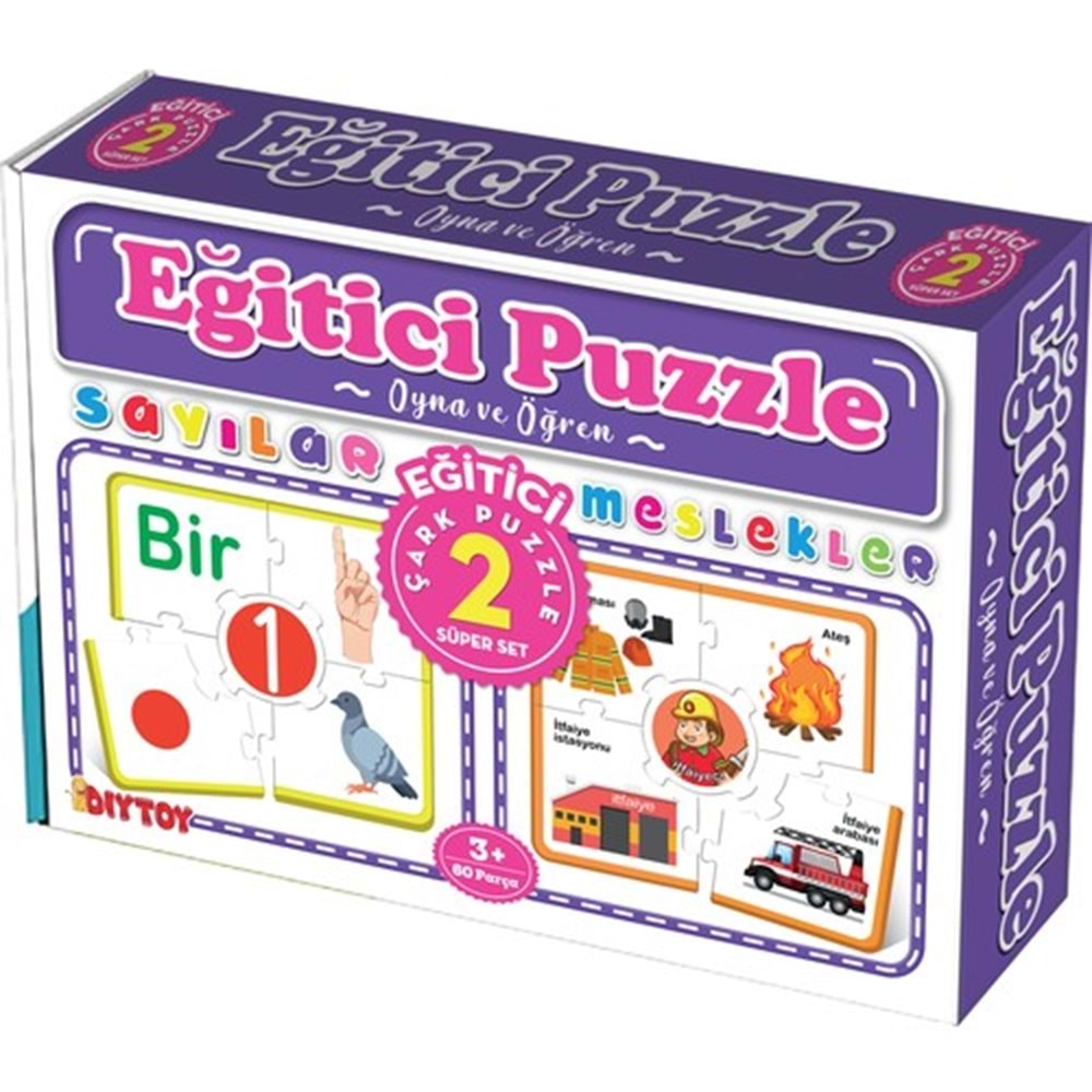 Dıytoy Çark Eğitici Puzzle Sayılar-Mesleklercp1932