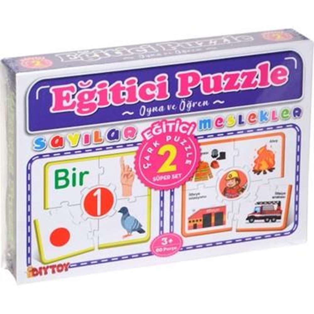 Dıytoy Çark Eğitici Puzzle Sayılar-Mesleklercp1932