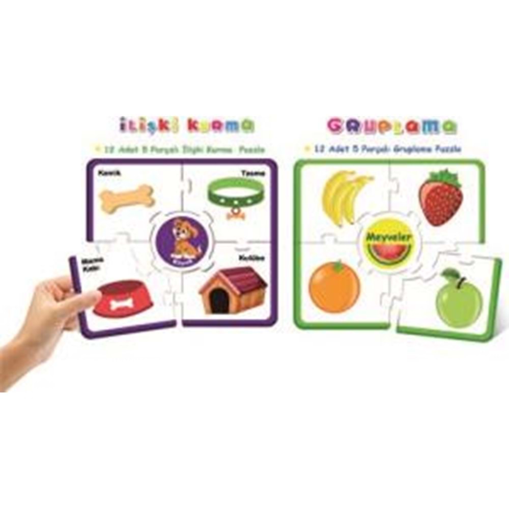 Dıy Toy Çark Eğitici Puzzle İlişki-Gruplama Cp1956