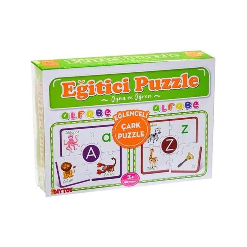 Dıy Toy Çark Eğitici Puzzle Alfabe Cp1970