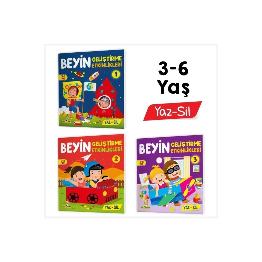 Yükselen Zeka Beyin Geliştirme Etkinlikleri Seti 3 Kitap