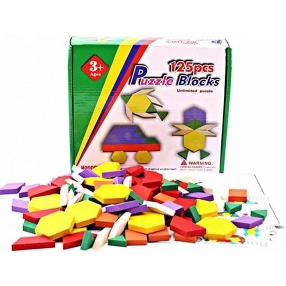 Woodentoys Puzzle Blokları 125 Parça