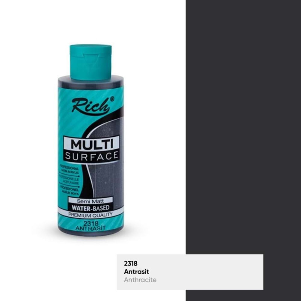 Rich Akrilik Boya Multi Surface 120 CC Antrasit 2318