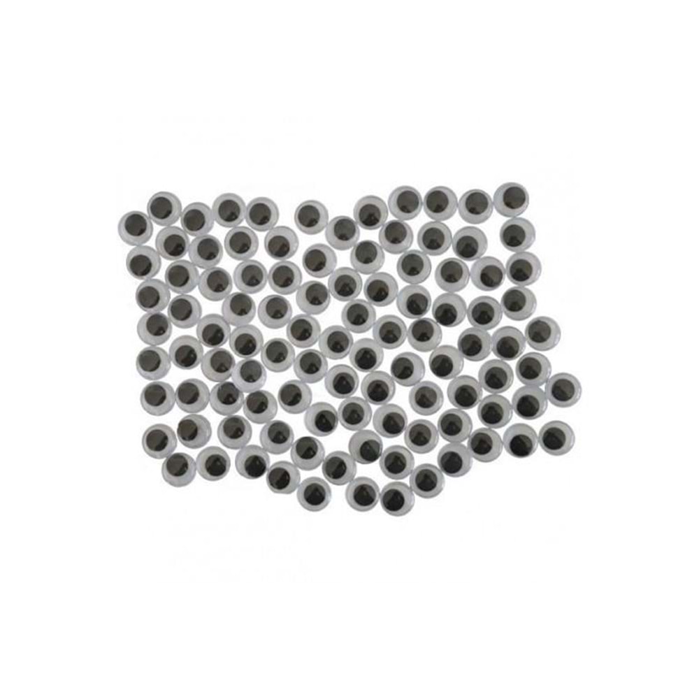 Beyaz Oynar Göz Kirpiksiz 15Mm 100 Lü G3411