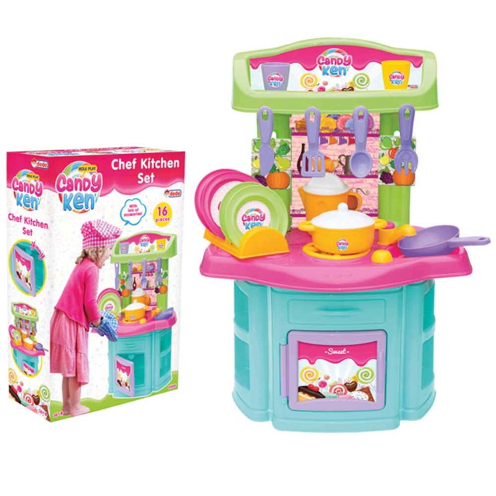 Dede Toys Candy-Ken Şef Mutfak Seti 01505