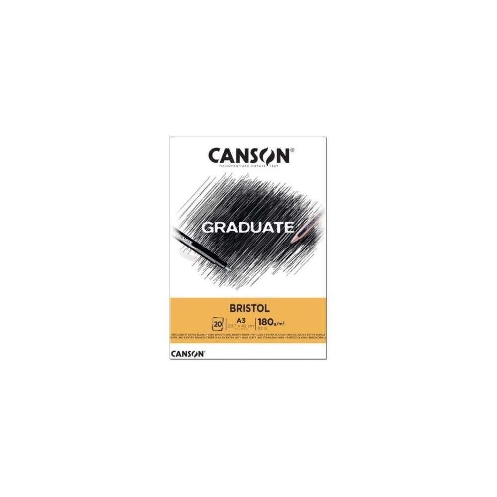 Canson Bristol Çizim Bloğu 180Gr A3 20Yp