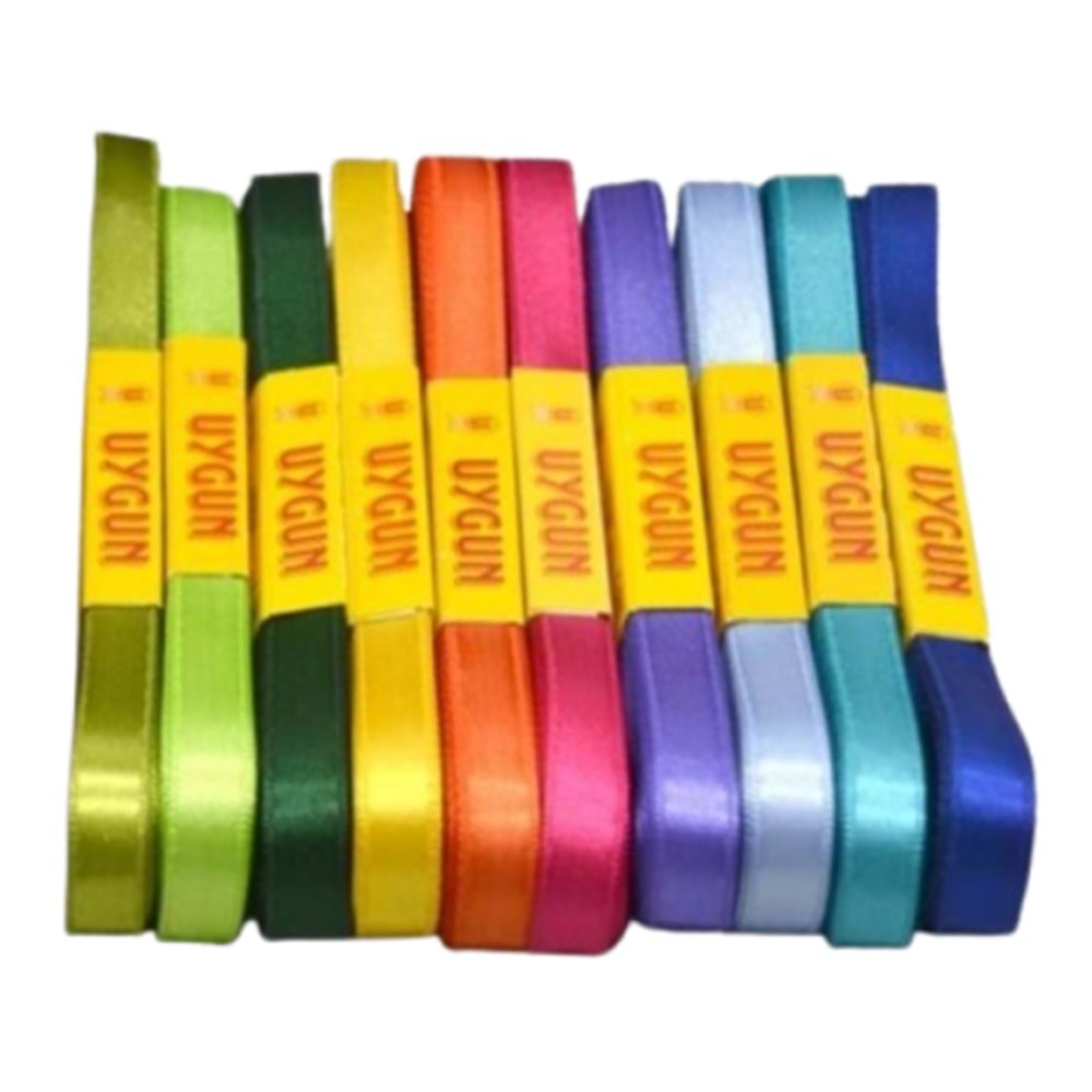 Saten Kurdele 1Cm Karışık 42383 (1 Adet)