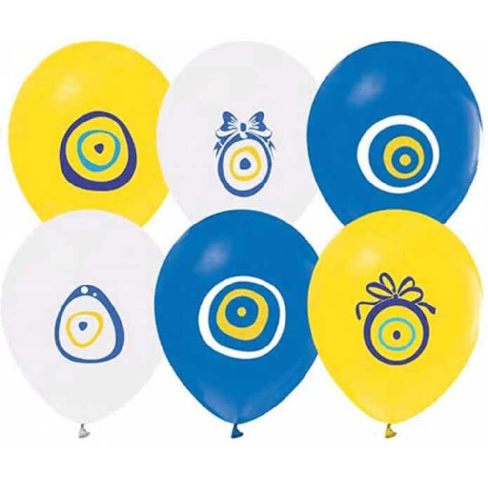 Balonevi Balon Nazar Boncuğu Karışık 12