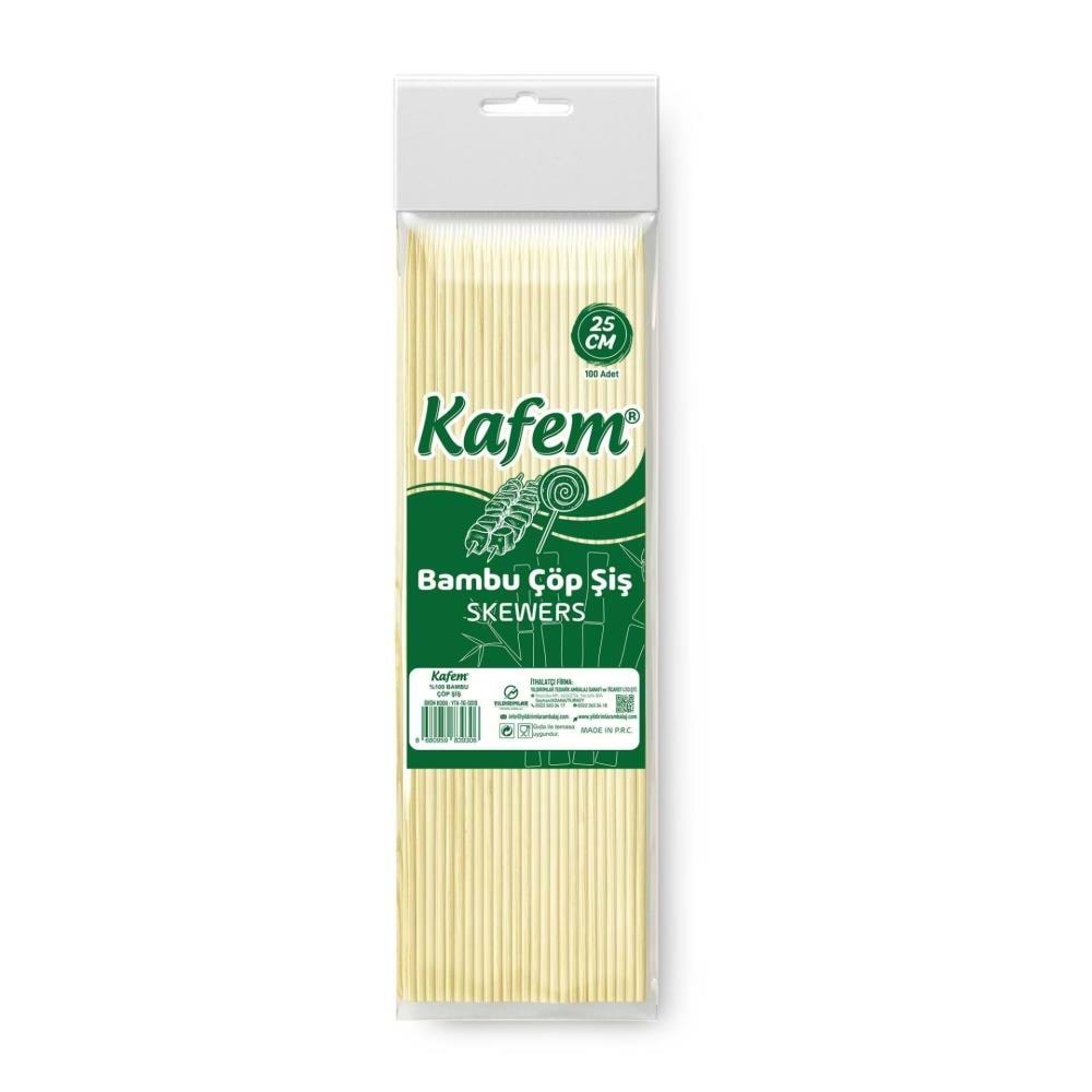 Kafem Bambu Çöp Şiş İnce 25Cm 100 Lü Yta-Tg-0010