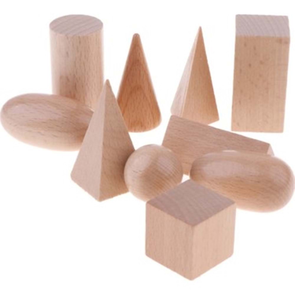 Ahşap Geometrik Şekiller 10 Lu