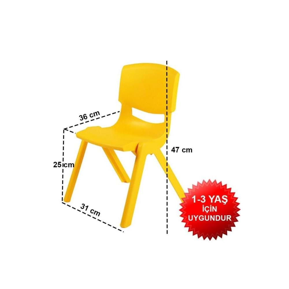 Fiore Plastik Küçük Şirin Çocuk Sandalyesi 1-3 Yaş