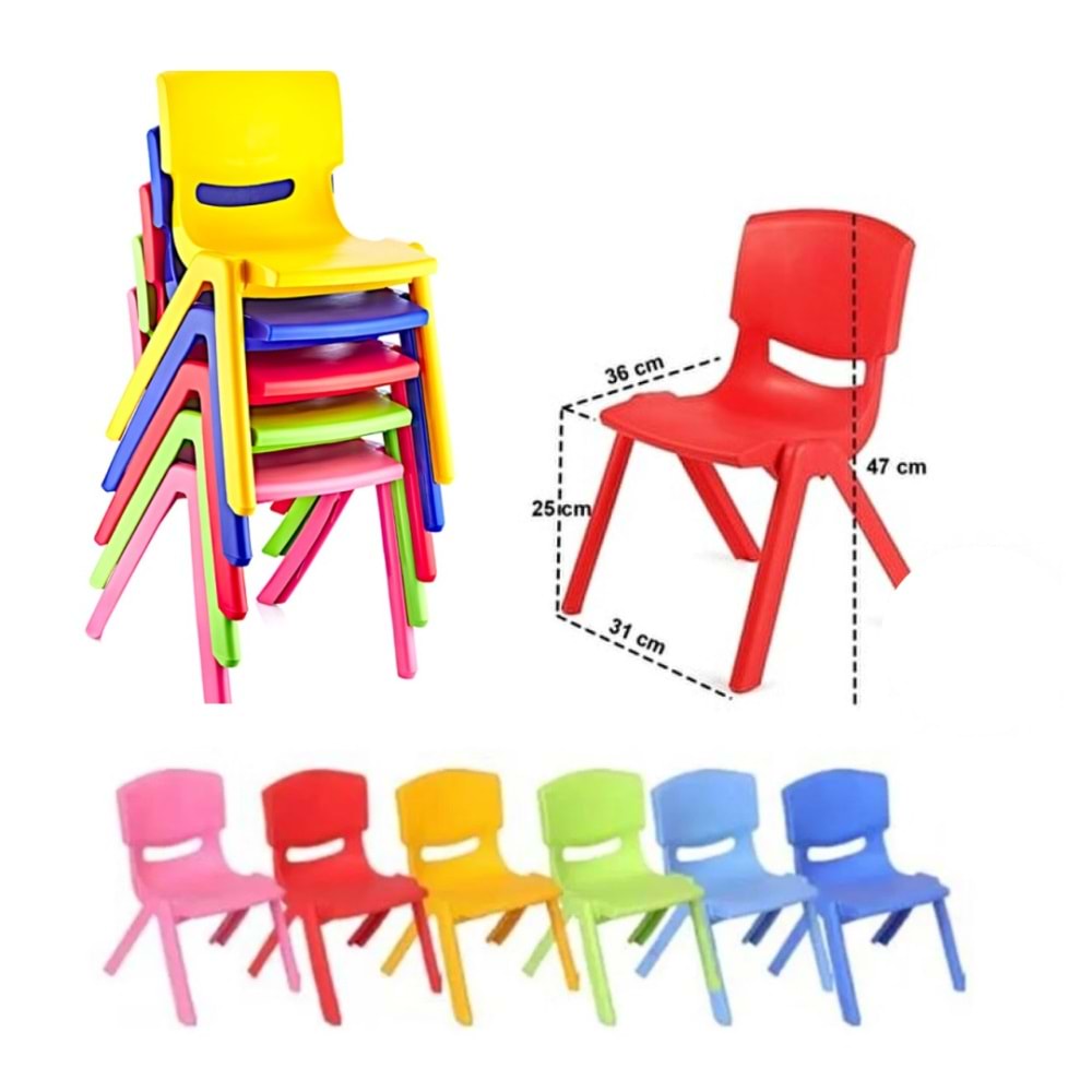 Plastik Küçük Şirin Çocuk Sandalyesi 1-3 Yaş