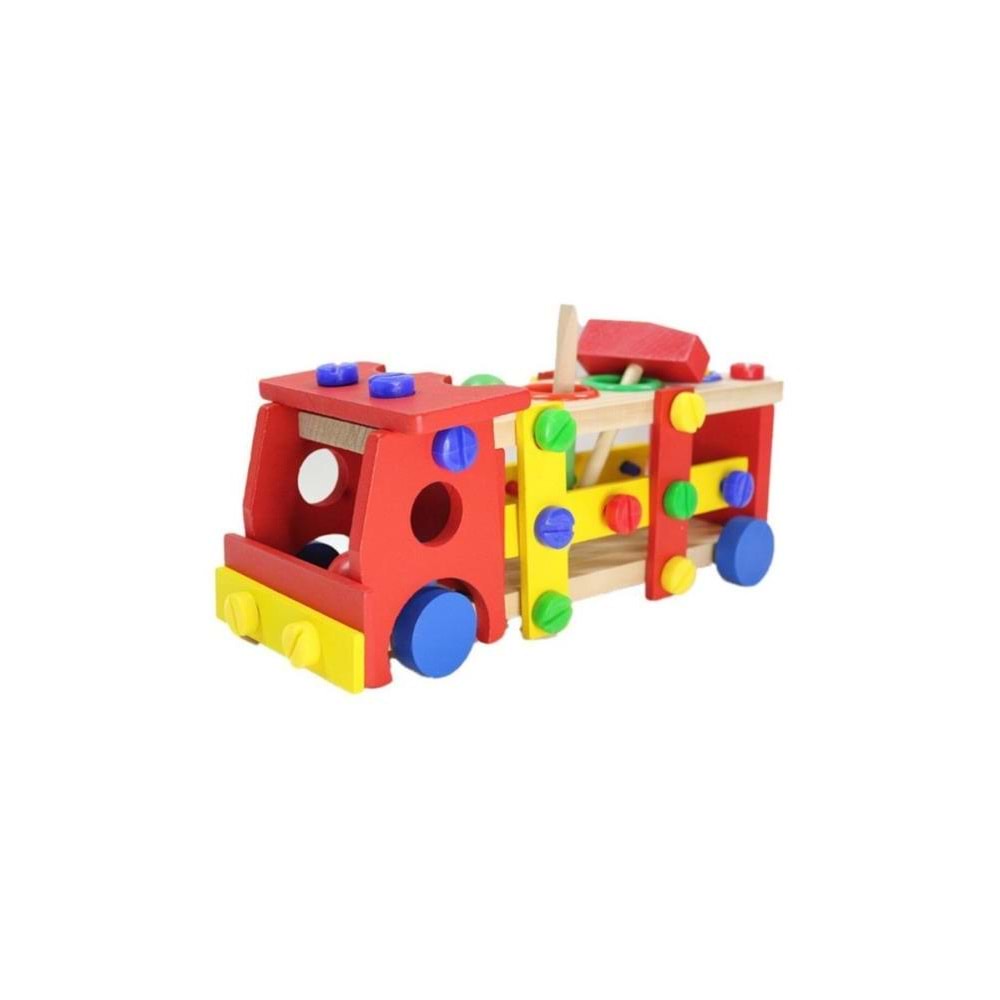 Wooden Toy Ahşap Kamyon Sök-Tak PR-146