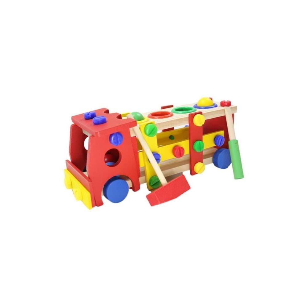 Wooden Toy Ahşap Kamyon Sök-Tak PR-146