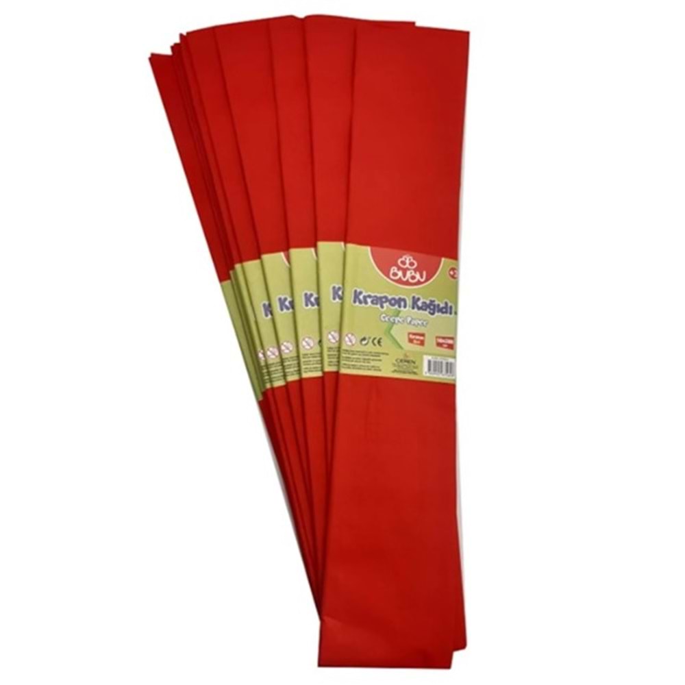 Bubu Krapon Kağıdı 50x200 Kırmızı (1 Adet)