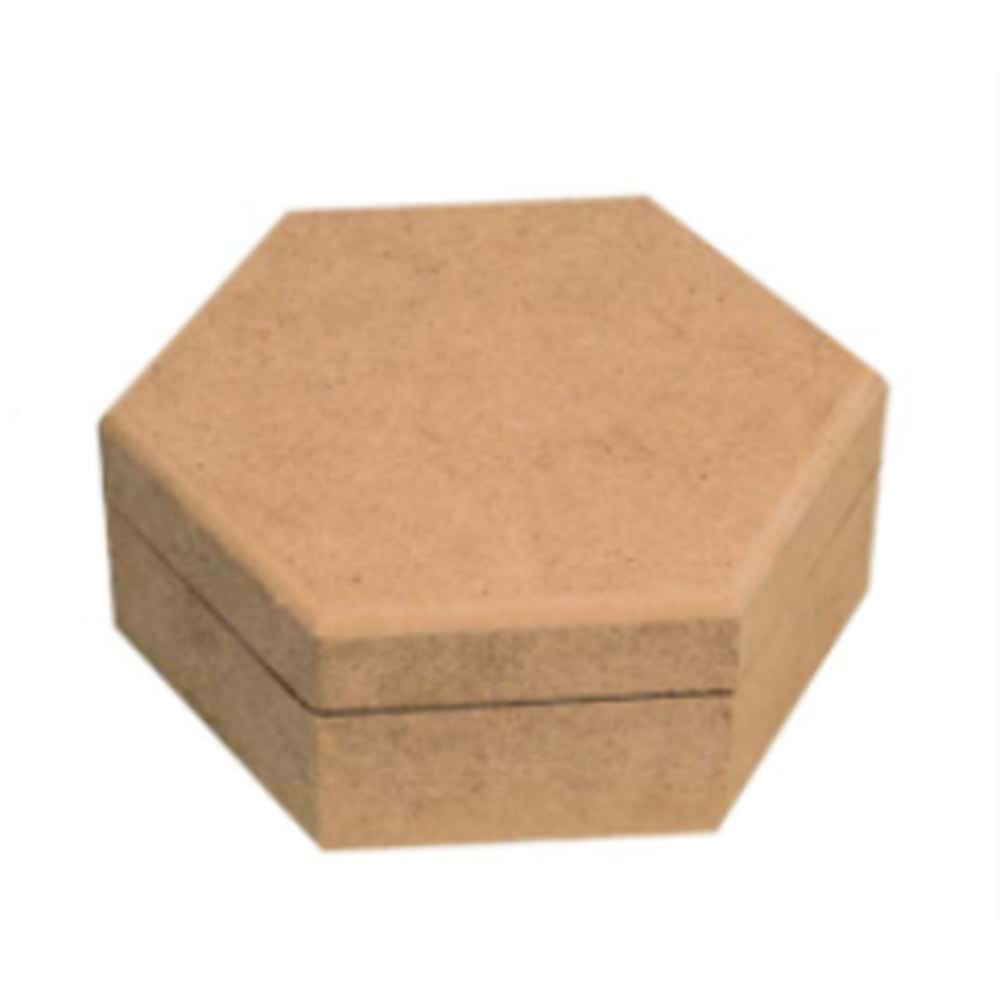 Kapaklı Altıgen Kutu 23x23x9.5
