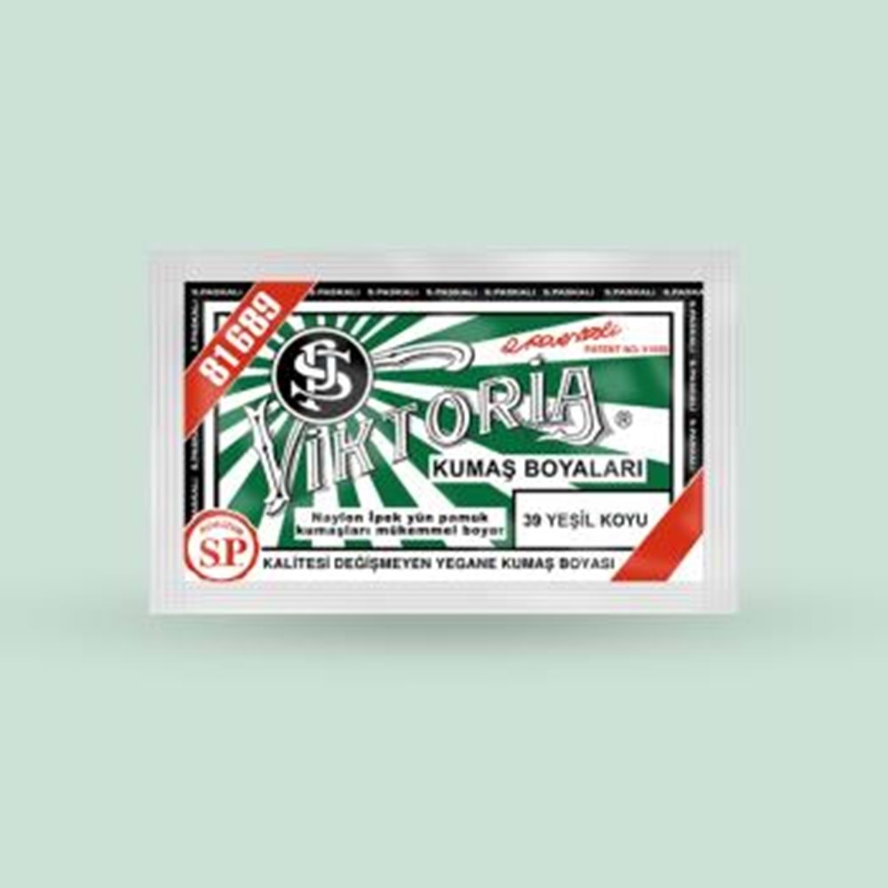 Victoria Toz Kumaş Boyası - 39 Yeşil Koyu 10 Gr