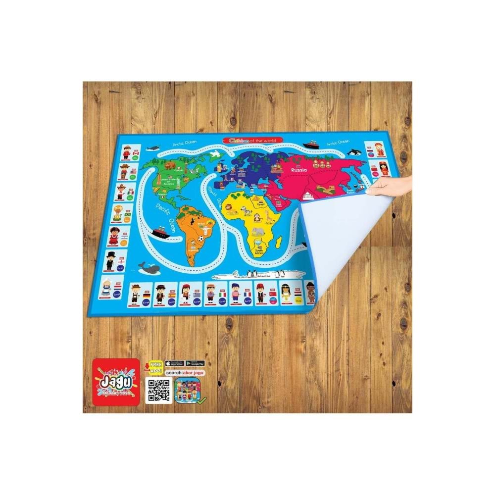 Akar Jagu Oyun Halısı Dünya 150x100cm