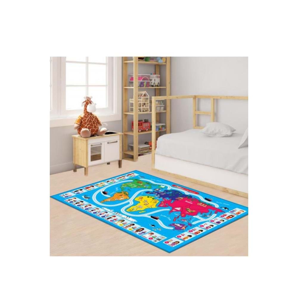 Akar Jagu Oyun Halısı Dünya 150x100cm
