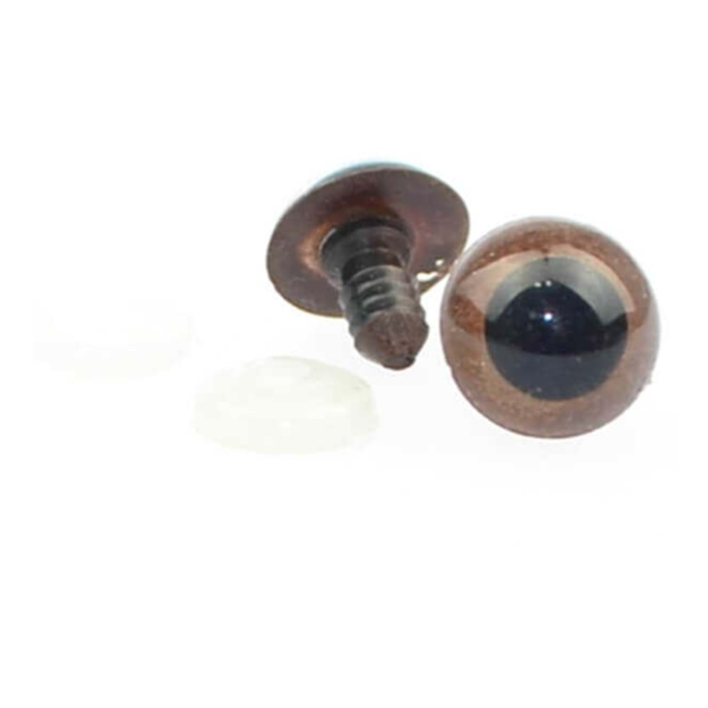 Vidalı Göz 12mm Kahve (1 Adet)